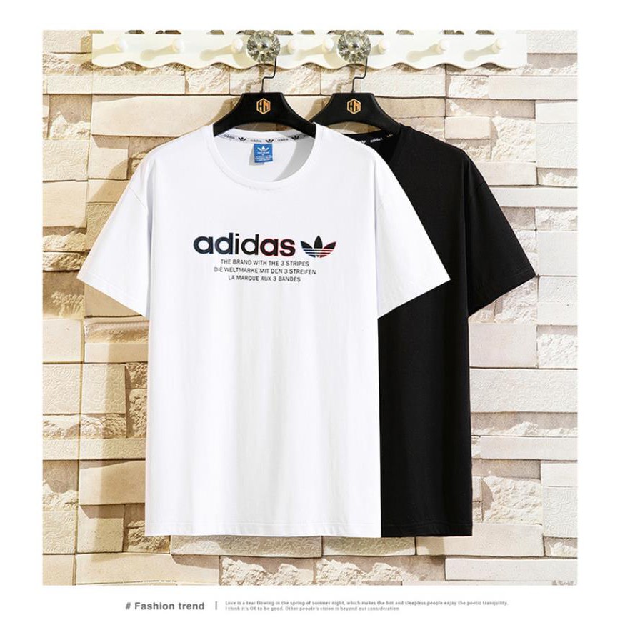 Áo Thun Tay Ngắn Cổ Tròn In Hình Logo Adidas Thời Trang Mùa Hè 2021 👈