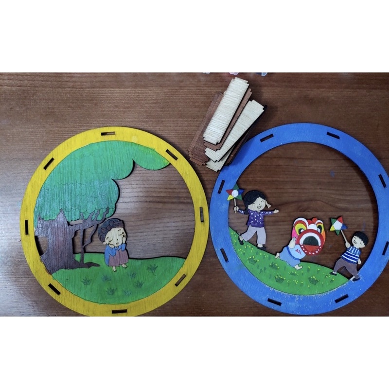 Đèn trung thu gỗ ❤Quà tặng cho bé❤ Tặng kèm 8 màu vẽ 💁‍♀️Bé thỏa sức tô vẽ sáng tạo rước đèn đêm rằm