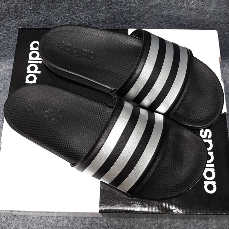 Adidas Cloudfoam Plus Sample Màu đen đế đen sọc bạc