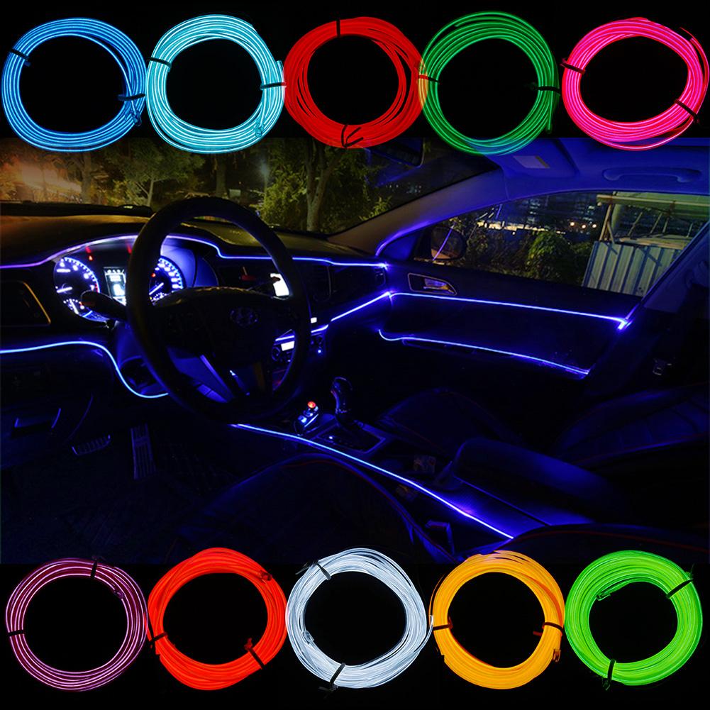 1M Đèn LED ô tô 12V Đèn ô tô Nội thất tự động Trang trí khí quyển Dải dây