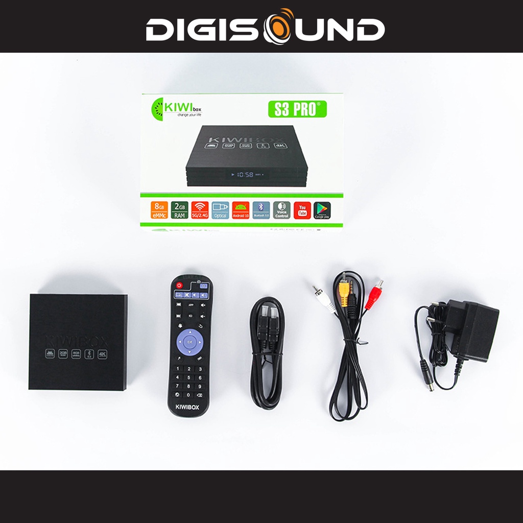 Android tv box, Kiwibox S3 pro điều khiển giọng nói, bluetooth 5.0, tốc độ nhanh, hình ảnh sắc nét [siêu khủng]