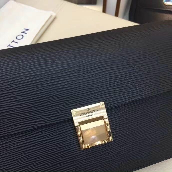 VÍ CLUTCH CẦM TAY NAM DOANH NHÂN L-V DA SẦN. Clutch cầm tay khóa số bảo mật cao cấp Đen