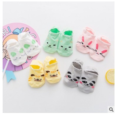 Vớ Cotton Chống Trượt Kiểu Dáng Hoạt Hình Dễ Thương Cho Bé