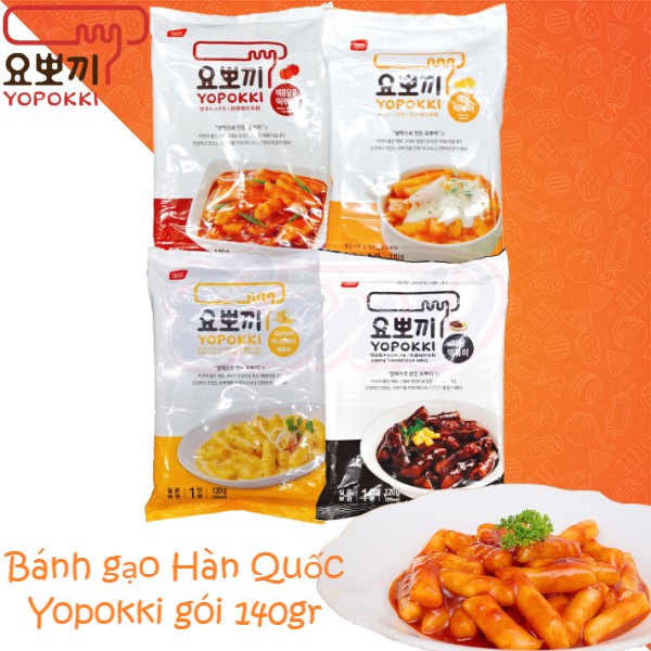 [Mã 156FMCGSALE hoàn 8% đơn 500K] (7 vị) Bánh gạo Hàn Quốc Yopokki Topokki gói 140gr