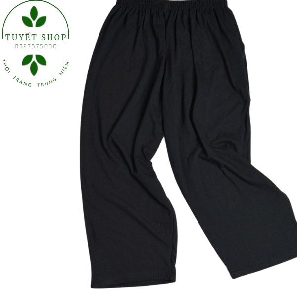 Quần Ngố Lửng Bà Già Dáng Rộng, Chất Cotton, Quần Ngố Trung Niên, Quần Ngố Trung Tuổi Cho Các Mẹ