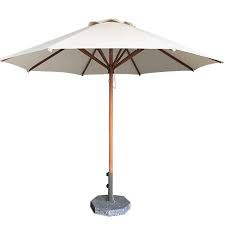 Dù chính tâm màu trắng thân gỗ ngoài trời