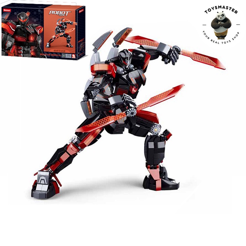 Đồ Chơi Lắp Ráp Kiểu LEGO Mô Hình Robot Chiến Binh Shadow Wanderer Sluban 1120 Với 585 Chi Tiết