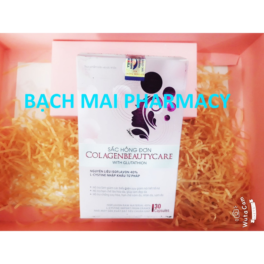 (CHÍNH HÃNG) Viên uống SẮC HỒNG ĐƠN ColagenBeautyCare hỗ trợ hạn chế lão hóa da, sạm da, nám da, nhăn da và làm đẹp da | BigBuy360 - bigbuy360.vn