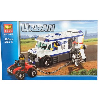 Lego xếp hình Urban - Xe cảnh sát đuổi bắt tội phạm bỏ trốn  198 chi tiết