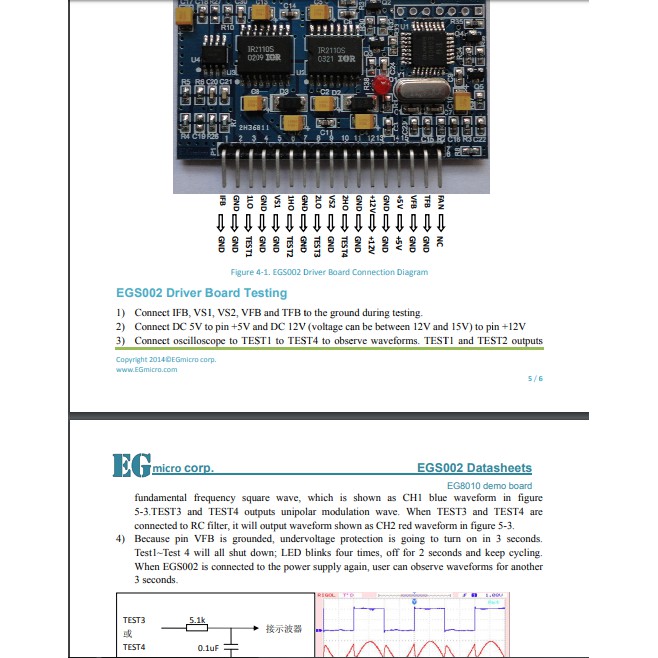 Mạch phát xung Sin EGS002-EG8010 (PURE SINE INVERTER) - J4H19