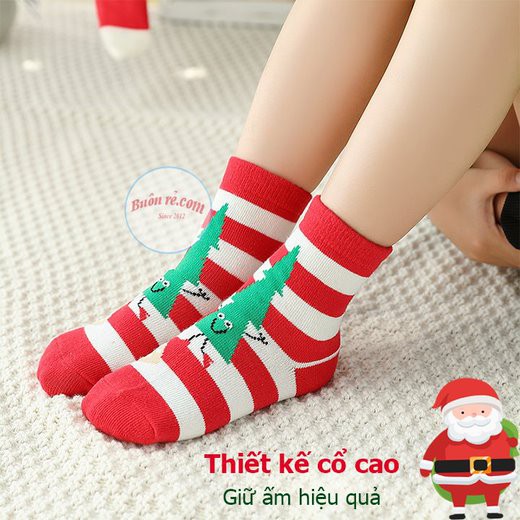 Tất Noel cao cổ cho bé giữ ấm cho mùa đông - Vớ cao cổ trẻ em họa tiết xinh xắn dễ thương 01114 - 01115 - 01116