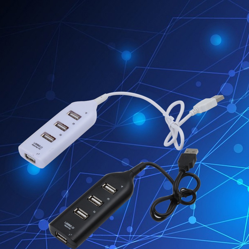 4 cổng usb 2.0 hub với cáp tốc độ cao hub usb đa năng mini hub ổ cắm mẫu bộ chia cáp bộ chuyển đổi cho máy tính xách tay fvn