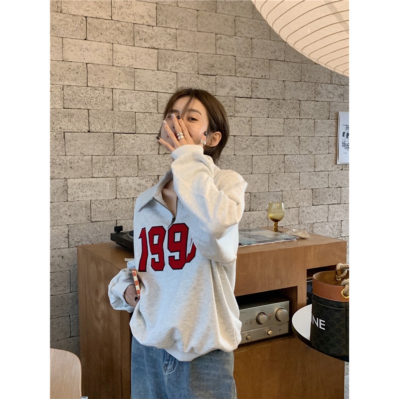 Áo thun dài tay cổ bẻ phong cách Hàn Quốc trẻ trung dành cho nữ | BigBuy360 - bigbuy360.vn