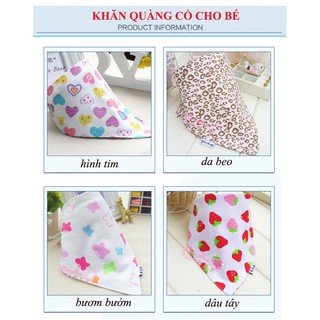 Bộ 5 Khăn quàng cổ yếm tam giác giữ ấm lau chùi cho bé