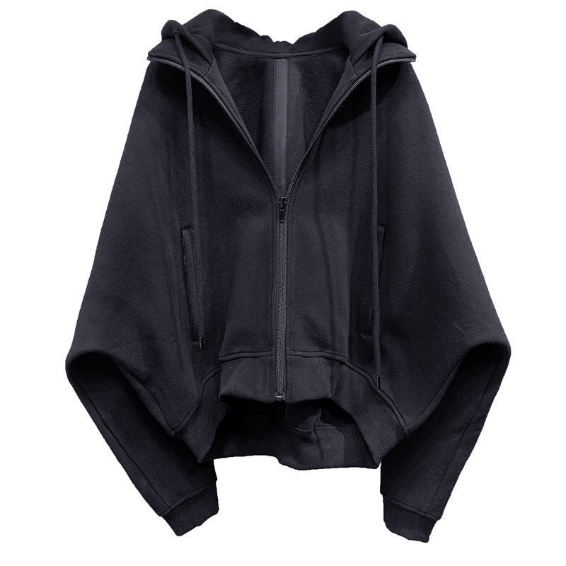 ▫⊕✷Áo Khoác Cardigan Dáng Rộng Tay Cánh Dơi Có Khóa Kéo Mẫu Mới Thời Trang Xuân Thu 2021 Cho Bạn Nữ