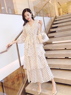 Váy maxi bi tầng QC