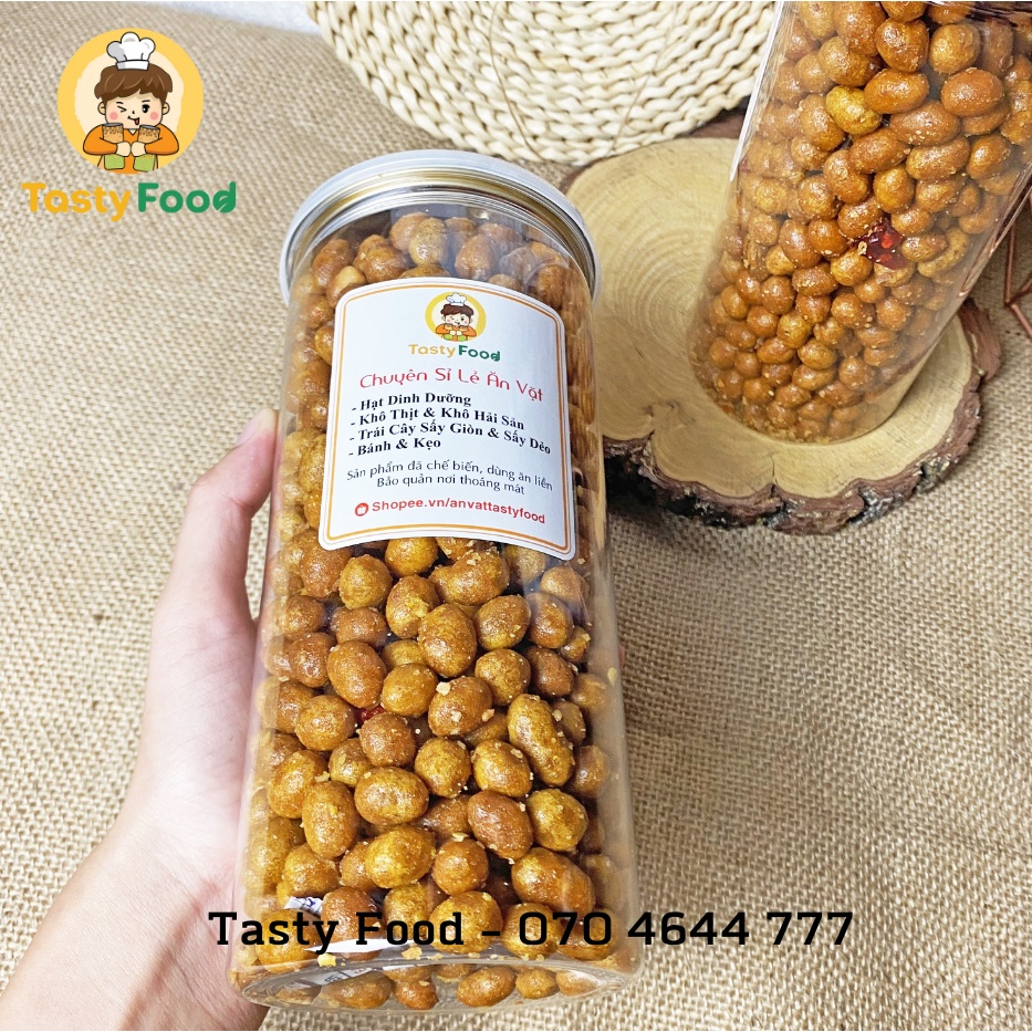 600G Đậu Phộng Da Cá Tỏi Ớt Tasty Food | Hàng chất lượng thượng hạng | HOÀN ĐỔI 100% nếu không như mô tả