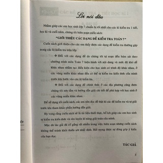 Sách - Giới thiệu các dạng Đề kiểm tra Toán 7 (Hà Văn Chương)
