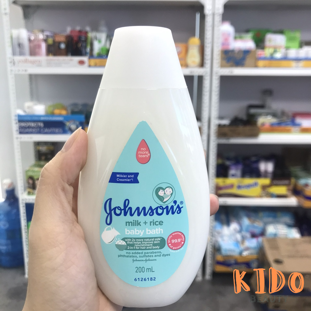 Sữa tắm em bé JOHNSON 'S Baby chiết xuất yến mạch và sữa | sữa gạo (Chai 1000ml / 200ml)