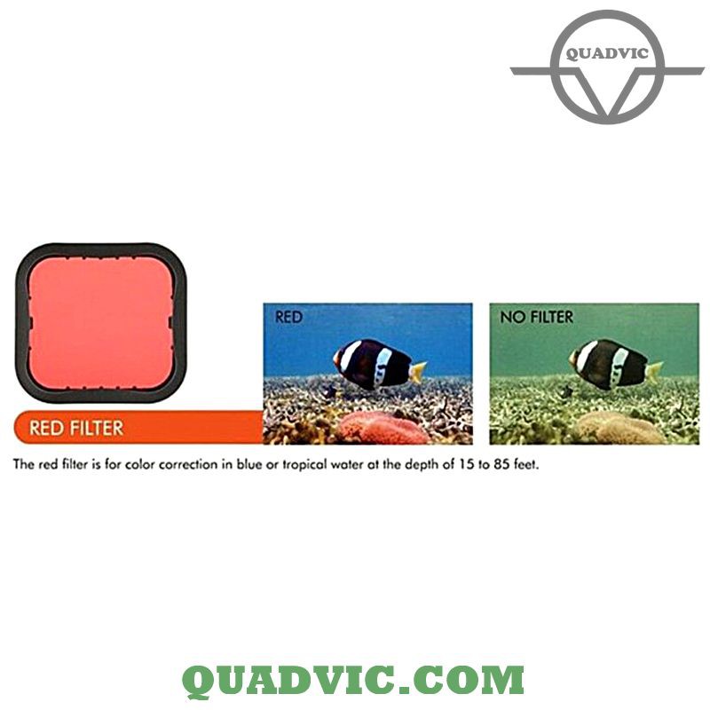 Filter kính lọc MÀU ĐỎ tương thích vỏ chống nước gopro 9(384) N00385 QuadViC.com