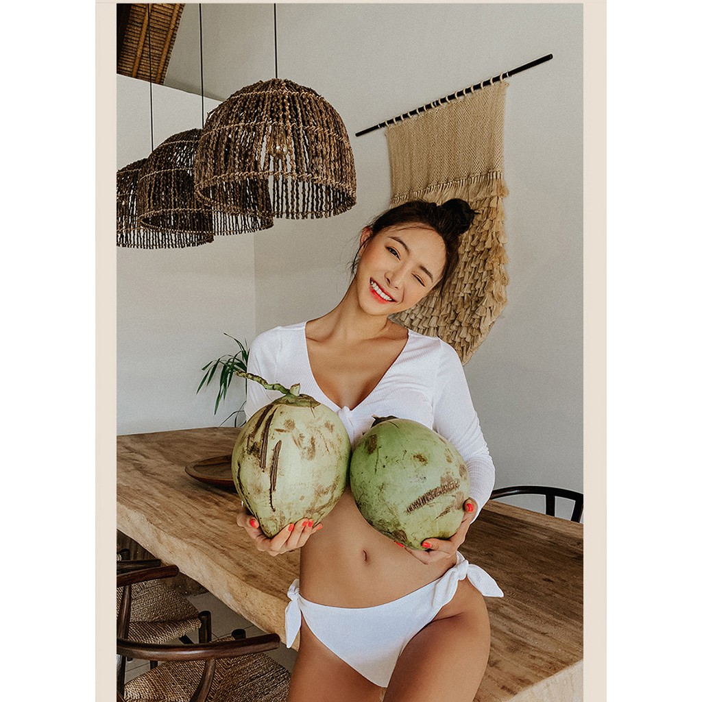 Set bikini tay dài trắng | BigBuy360 - bigbuy360.vn