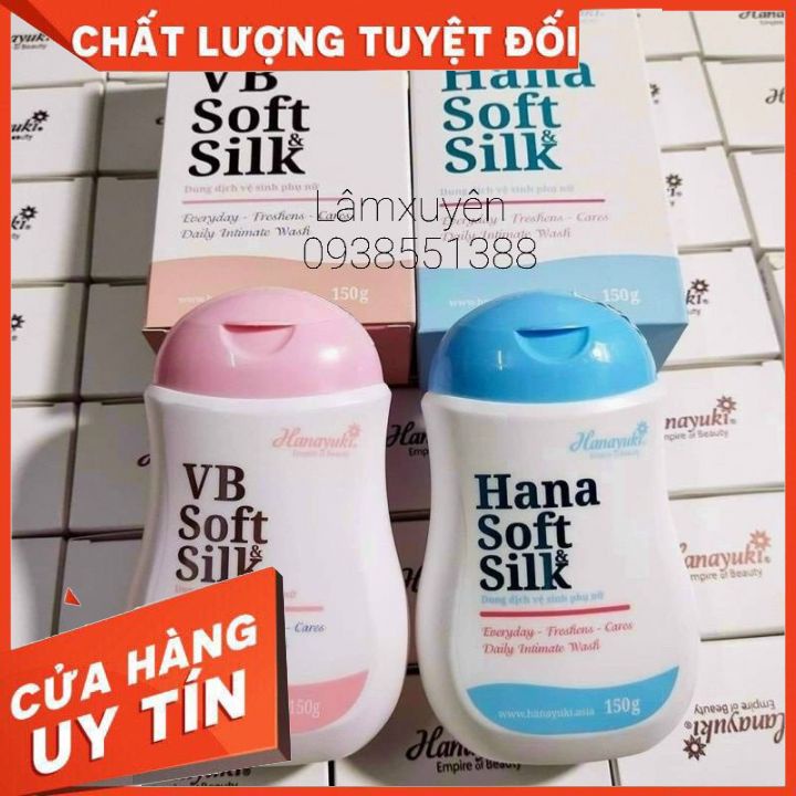 Dung Dịch Vệ Sinh Hana Soft Silk Chính Hãng 150G  Siêu thơm mát _an toàn _kháng khuẩn cao _tự tin_thoải mái