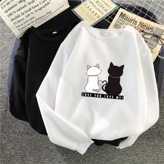 Áo hoodie dáng rộng thời trang phong cách Hàn Quốc cho các cặp đôi