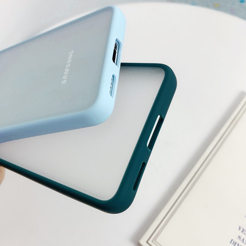 Ốp Điện Thoại Trong Suốt Có Nắp Trượt Bảo Vệ Ống Kính Máy Ảnh Cho Samsung Galaxy A02s A12 A52 A72 A32 4g 5g