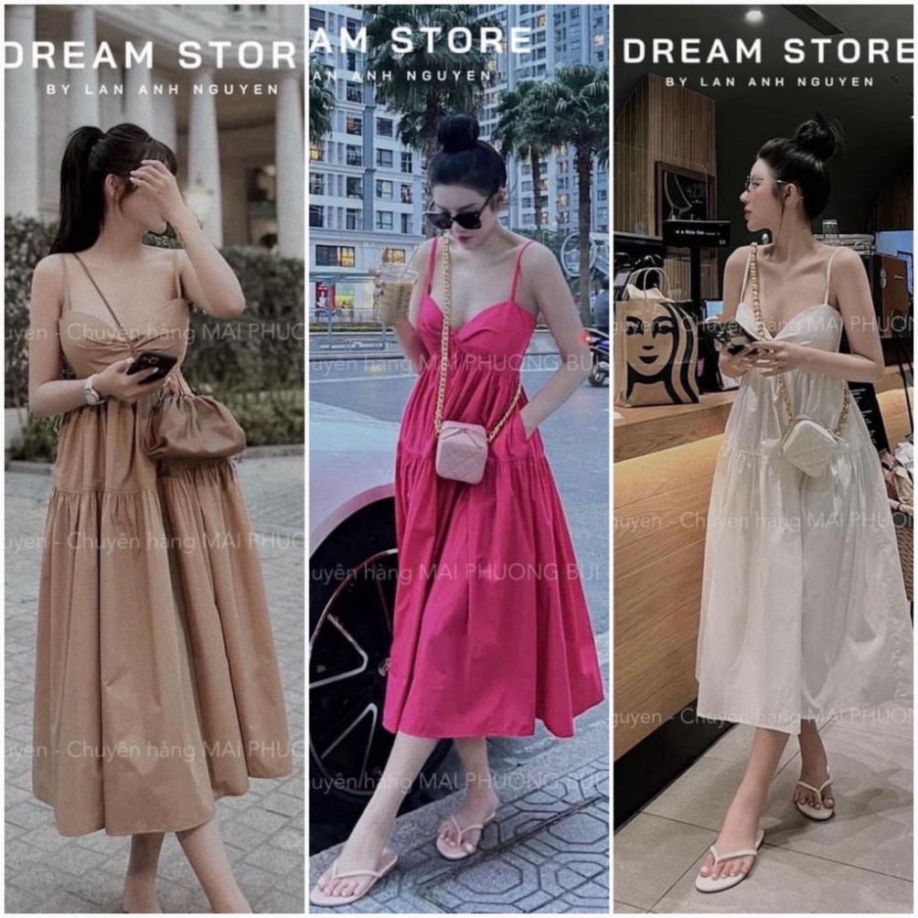 đầm maxi 2 dây dáng cao cup ngực closet, váy 2 dây đi biển , mặc ở nhà bầu bí thoải mái hàng đẹp trendy - nội y xanh