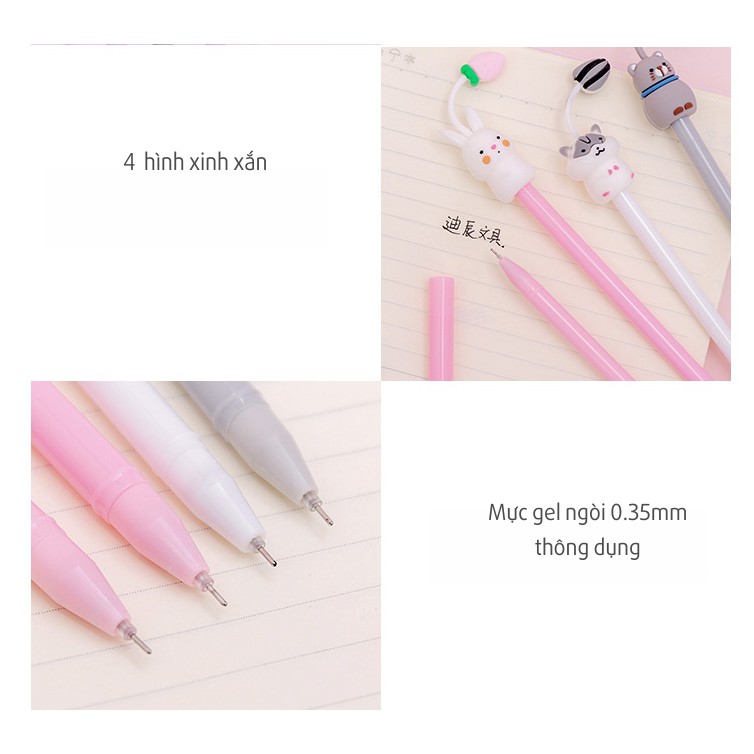 Bút gel ngòi 0.35mm hoạt hình dễ thương