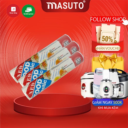 Túi Đựng Thực Phẩm Tự Hủy Sinh Học Masuto 25cm x 35cm (100 túi/cuộn)