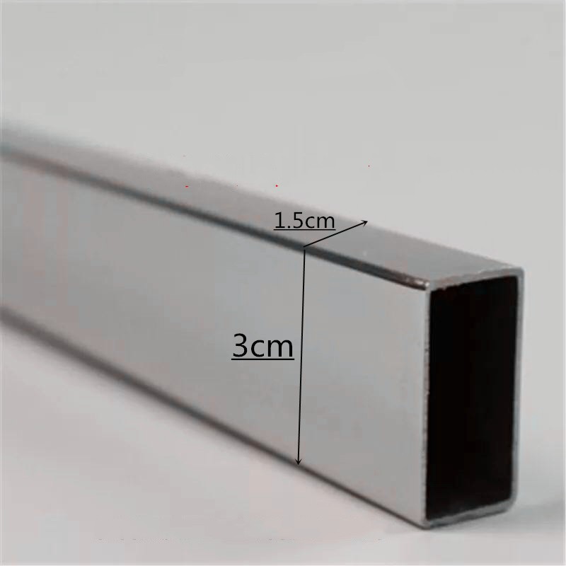 Thanh hộp chữ nhật inox không gỉ 15*30mm dùng để cài móc treo