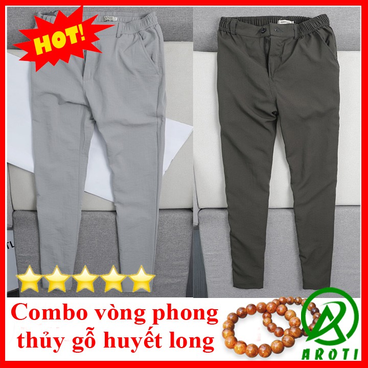 Quần Đũi Nam AROTI Ống Rộng Đứng Chất Đũi Dày Đẹp Cao Cấp, Siêu Mát, Co Giãn Tốt Dáng Suông Dài Công Sở Đủ Size D0035+HL