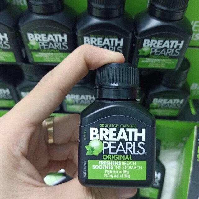 🎀Viên kẹo ngậm thơm miệng Breath pearls 50 viên của Úc