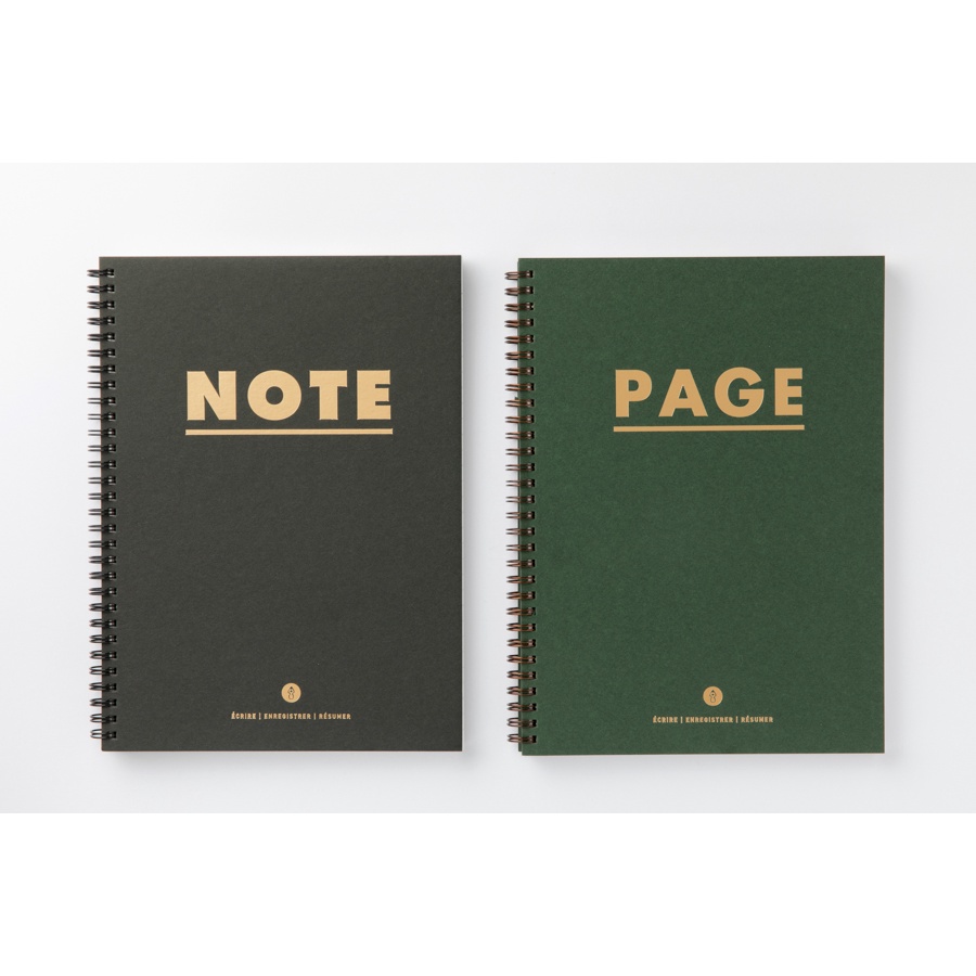 Sổ Tay Lò Xo ARTBOX Hàn Quốc Màu Đen Chữ Note Đơn Giản