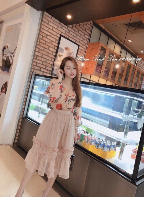 ♥️♥️set áo hoa và chân váy - hàng qc Chất liệu :  voan cao cấp, dày dặn, mịn đẹp 🌈🌈Màu sắc : đẹp y ảnh chụp thật