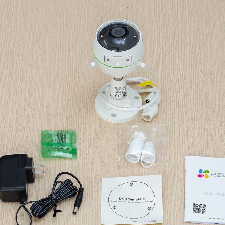 Camera Wifi , Camera Ezviz ngoài trời 2 râu CS-CV310 C3WN 2.0 NT , chống nước tuyệt đối , phát hiện chuyển động | BigBuy360 - bigbuy360.vn