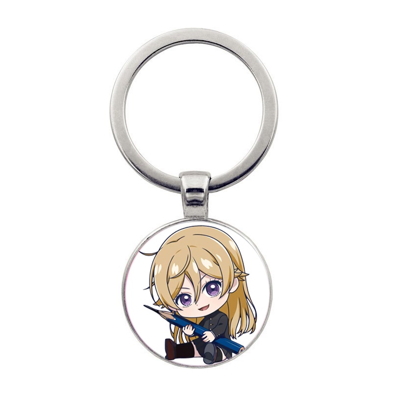 (30k) Móc khóa tròn kim loại in hình Blue Period anime chibi xinh xắn độc đáo