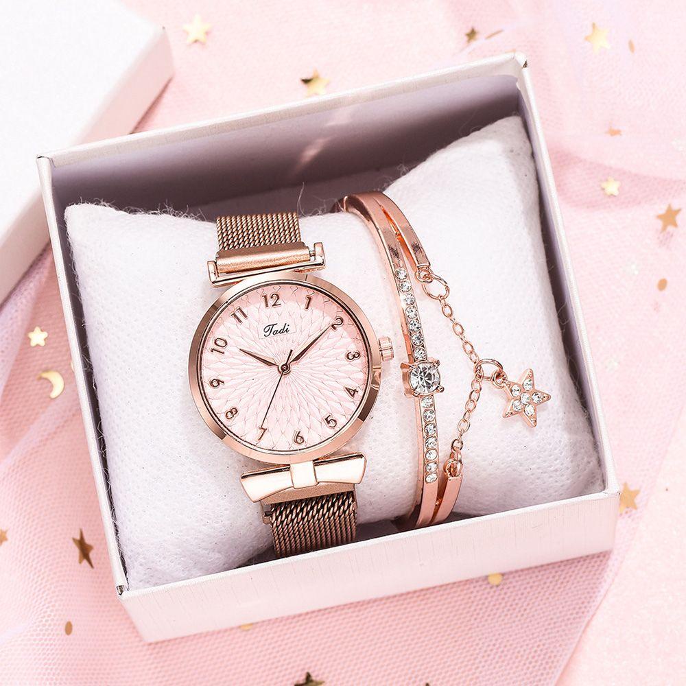 CACTU Đồng Hồ Quartz Dây Da Thiết Kế Đơn Giản