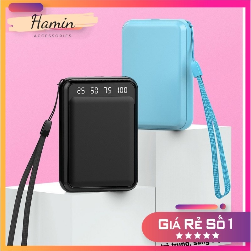 Sạc Dự Phòng Mini Sendem P300 CHÍNH HÃNG hỗ trợ sạc nhanh an toàn -  Dung lượng pin 10.000mAh