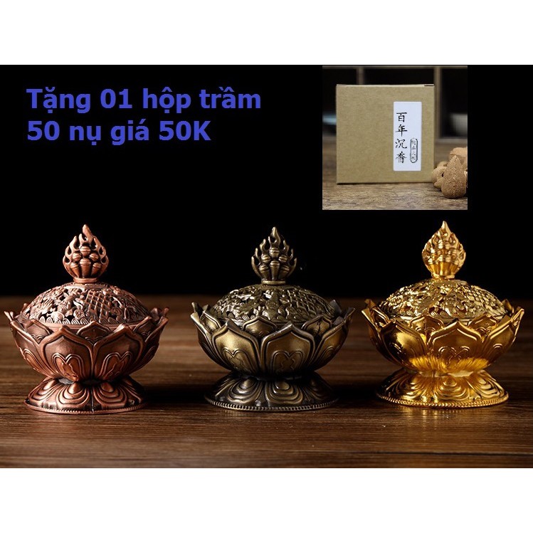 Lư Hương Xông Đốt Trầm Hương (Tặng Kèm 01 Hộp Trầm Nụ)