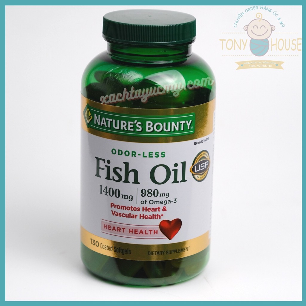 Dầu cá Nature’s Bounty Fish Oil 1400mg của Mỹ