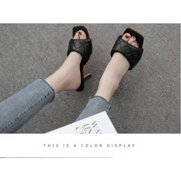 PAMELA - Dép Guốc Thời Trang Quai Ngang Trần Trám Hot Trend 2021 (5cm) - G01