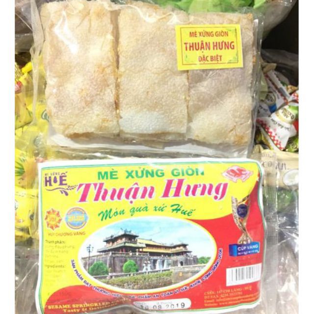 Mè xửng giòn Huế túi 150gr 9 miếng bánh thơm ngon vừa giòn vừa dẻo