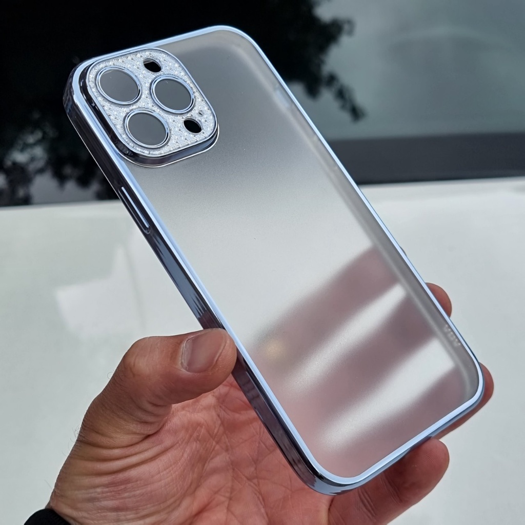 Ốp Sulada nhám cho iphone 12 prm / 13 / 13pro / 13 pro max camera nhũ lấp lánh sang chảnh