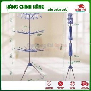 Cây phơi quần áo khung inox 3 tầng cho bé thông minh - đồ gia dụng thông minh