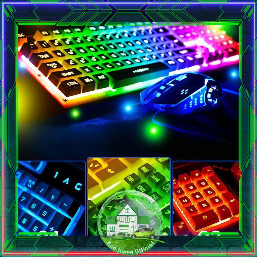 (Nháy Led Theo Nhạc) Combo Bộ Bàn Phím Giả Cơ K002 Black RGB - Tai nghe Gaming - Chuột Gaming - Pad Chuột ( BH 1 năm ) | BigBuy360 - bigbuy360.vn