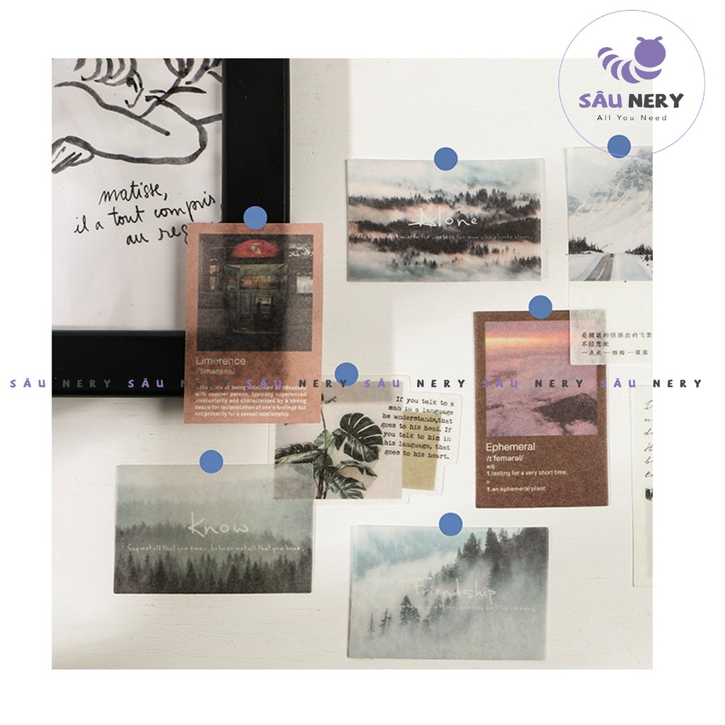 [SALE XẢ HÀNG] Sâu Nery - SN38 - Set 40 miếng dán sticker decor trang trí Time Letter Series INFEEL ME | BigBuy360 - bigbuy360.vn