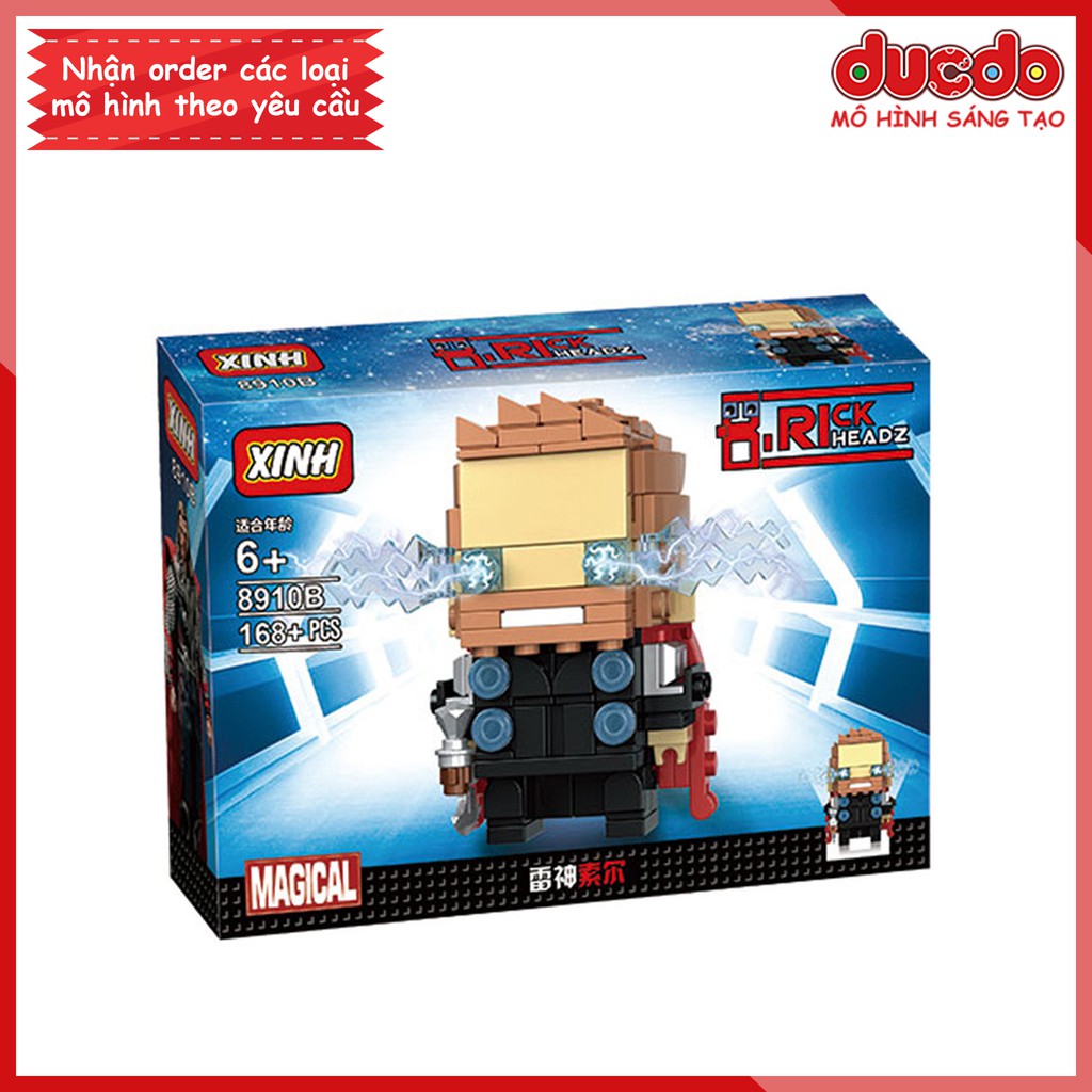 Brick Headz nhân vật Thanos, Iron Man, Thor, Spider Man -Đồ chơi Lắp ghép Mini Minifigures Mô hình BrickHeadz Xinh X8910