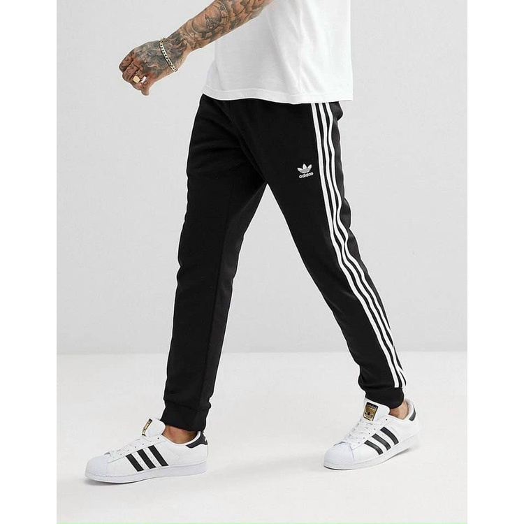 Quần jogger nam dài nỉ thể thao Dass 3 sọc đen trắng hàng VN xuất khẩu